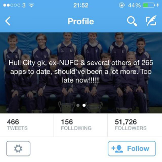 Illustration for article titled World's Saddest Goalkeeper Also Has The World's Saddest Twitter Bio